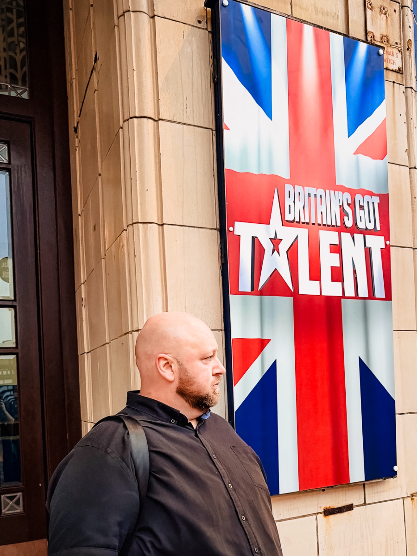 Steven Greenwood outside the Britain’s Got Talent audition venue